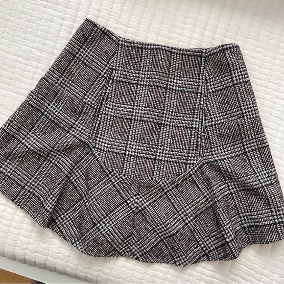 CARVEN Wool Plaid Mini Jupe With Pockets - Picture 3 of 13
